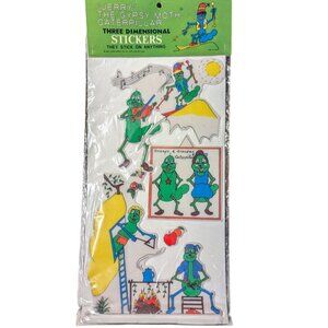 Vintage Jerry The Gypsy Moth Caterpillar Puffy Stickers 3 Dimensional‎ Ephemera